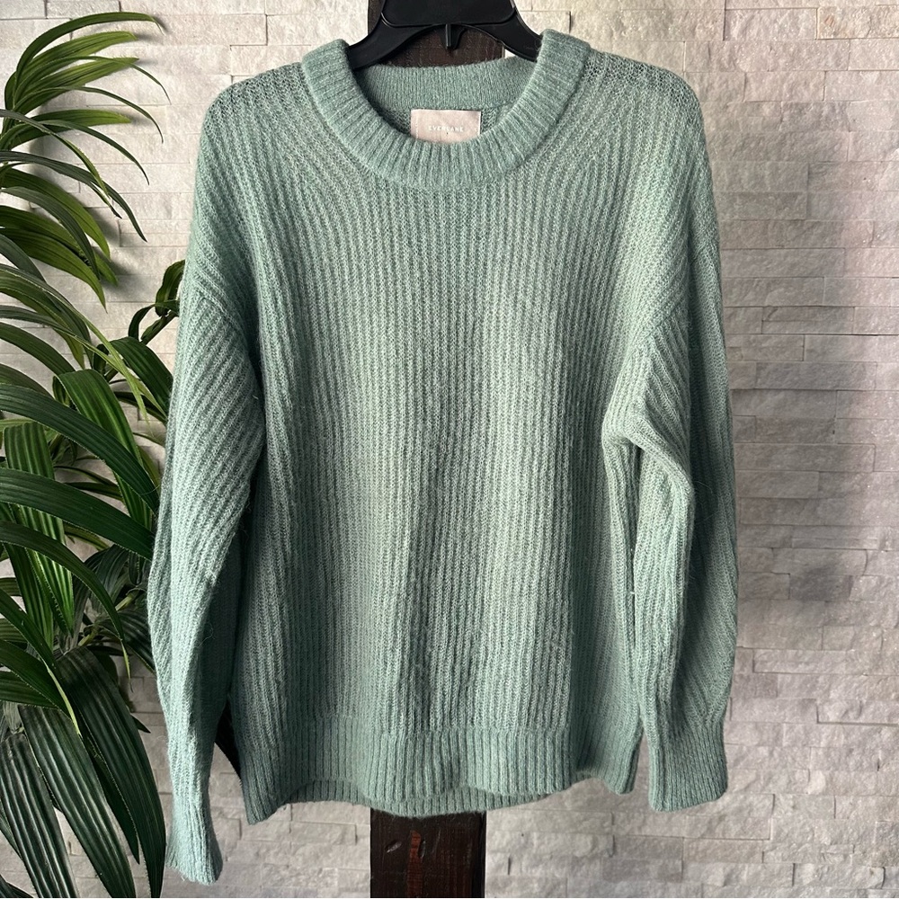 Everlane Seafoam Pomona Green Cocoon Alpaca Wool Blend Sweater Size S
